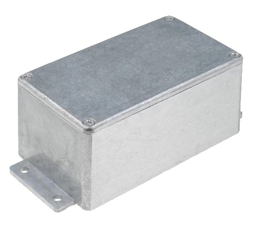 [H23875] Aluminiumskabinet m. flanger, 114x64x55mm (IP66)