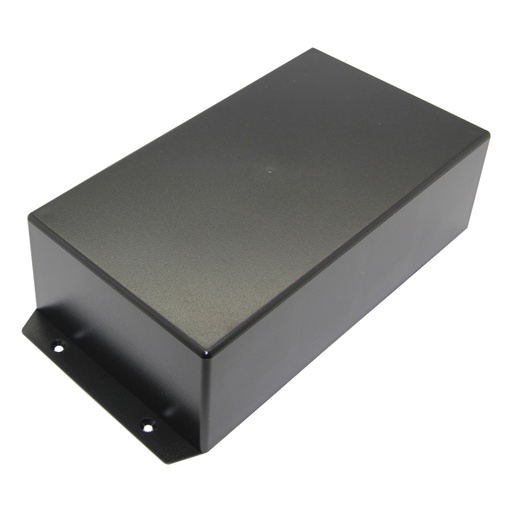 [H58565] G1025BF plastkabinet - Sort m. flanger (113x225x63mm)