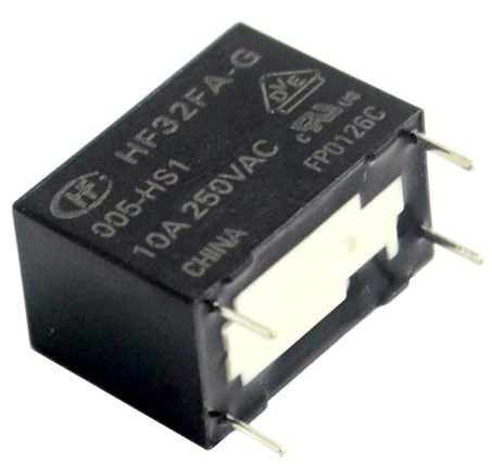 [H15252] Subminiature relæ - 12VDC / 5A-250VAC, 1 x slutte (SPST-NO)