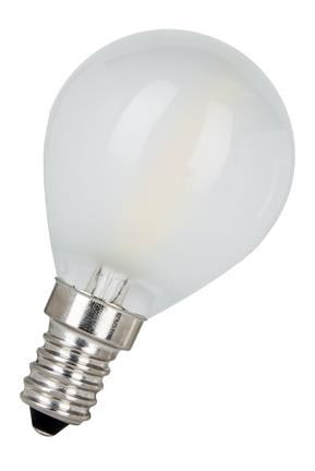 [H46709] G45 Filament LED kronepære - 240V 1W opal, E14 sok. (2700K)