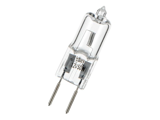[H19133] GY6.35 halogenstiftpære - 12V / 50W JC klar, Ø10x44mm