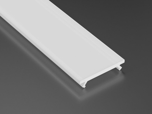 [H29113] Cover til alu. LED profil, 12mm, Mælkehvid, UV best. (2,02m)