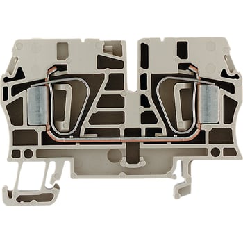 [7921000836] Gennemgangsklemme ZDU 6 fjeder/fjeder, beige