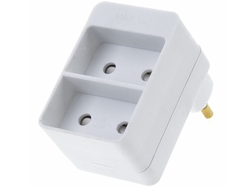 [H28688] Netstikforgrener - Han til 2 x hun, vinkel, Hvid