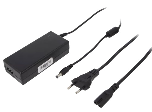 [H63141] Netadapter - 12Vdc / 60W (5A), Sort (5,5x2,1mm DC stik)