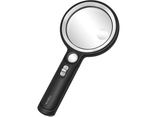 [H63202] Lup - Forstørrelsesglas m. 5x/13x/20x dioptri, m. LED / UV