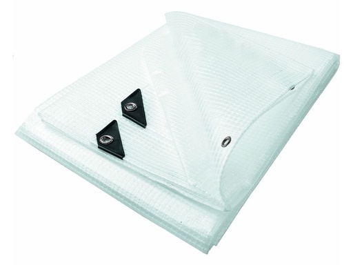 [H20862] Presenning m. armeringsnet - 3x4m, Klar PE (125g/m²)
