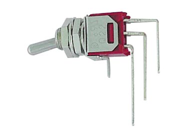 [H12717] Miniature vippekontakt - 1P ON-ON 90° printben