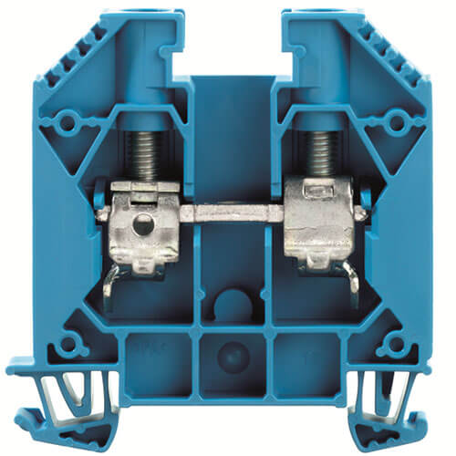 [7921181823] WDU  gennemgangsklemme 16mm² blå for dinskinne