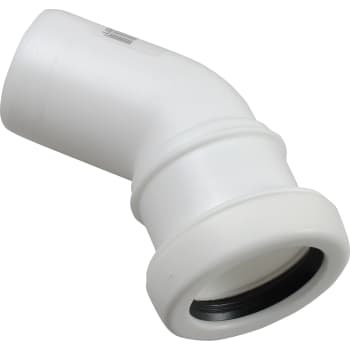 [186151332] 32 mm x 45° Bøjning afløb hvid PP