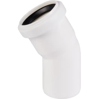 [186161350] 50 mm x 30° Bøjning afløb hvid PP