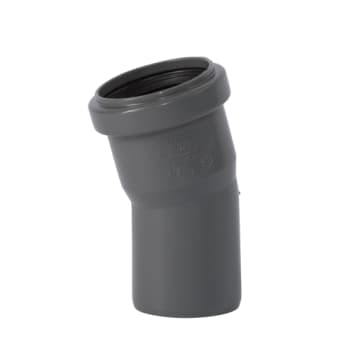 [186174650] 50 mm x 15° Bøjning afløb PP grå