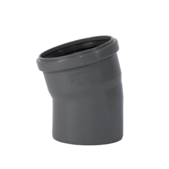 [186174710] 110 mm x 15° Bøjning afløb PP grå