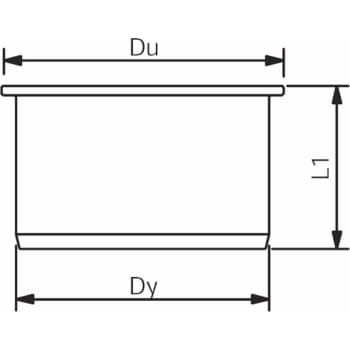 [186523350] 50 mm Prop afløb hvid PP Wavin