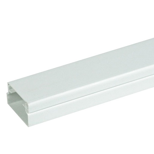[7936025343] Tehalit kabelkanal komplet m. skillespor LF 40091 2 meter - perlehvid