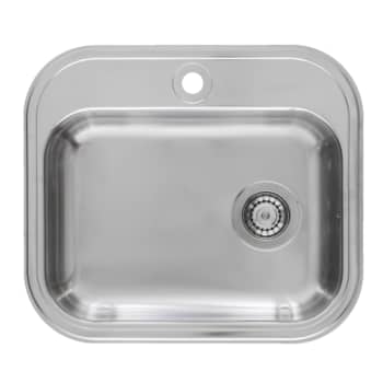 [681216140] Juvel Barents vask 48 x 34 cm med strainer, blank poleret