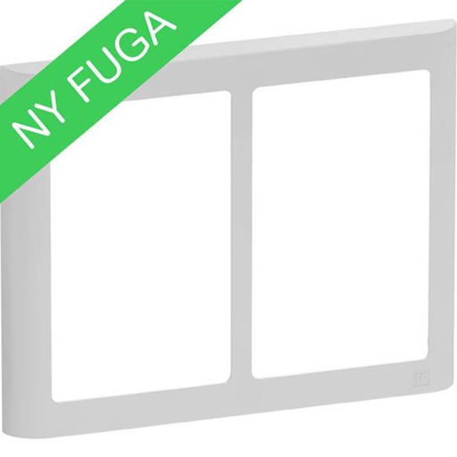 [1017056813] LK Fuga ramme SOFT 63 2x1½m - lysegrå