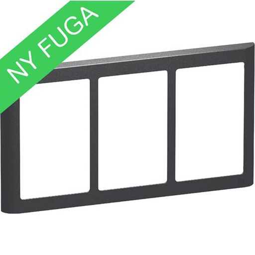 [1017056871] LK Fuga ramme SOFT 63 3x1½m - koksgrå