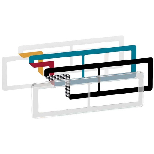 [1017057087] LK Fuga ramme CHOICE 68 2x2m vandret - transparent