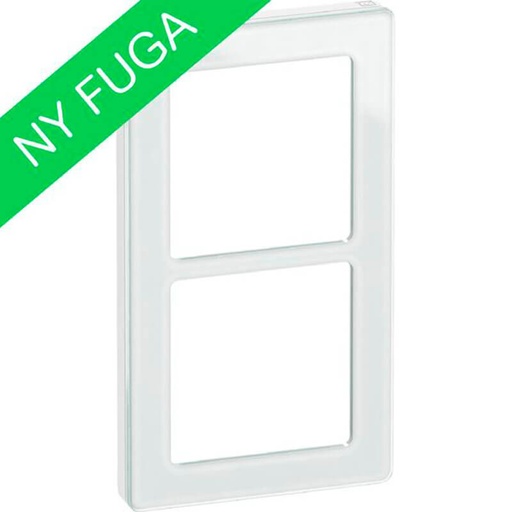 [1017057171] LK Fuga ramme PURE 66 glas 2x1m - hvid