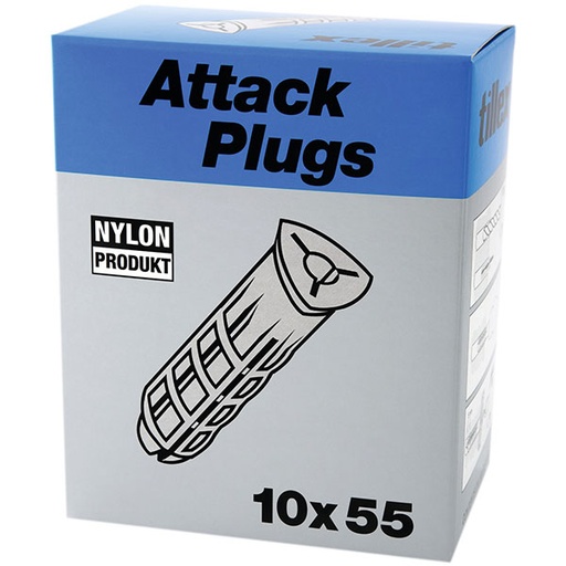 [8339344565] Plugs attack til gasbeton og leca 10x55mm grå - pr. stk.