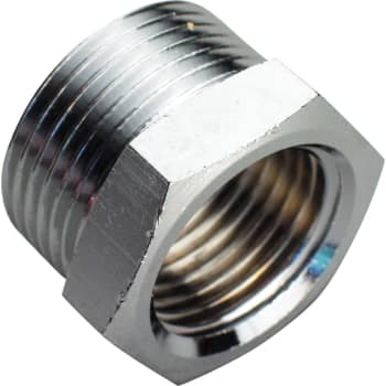 [048241533] 3/4" x 1/2" Nippelmuffe forkromet Messing Afzinkningsfri