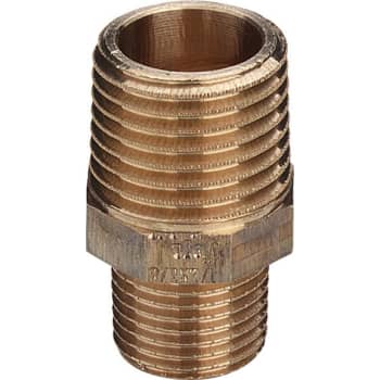 [048245333] 3/4" x 1/2" Brystnippel Rødgods Silicium Bronze