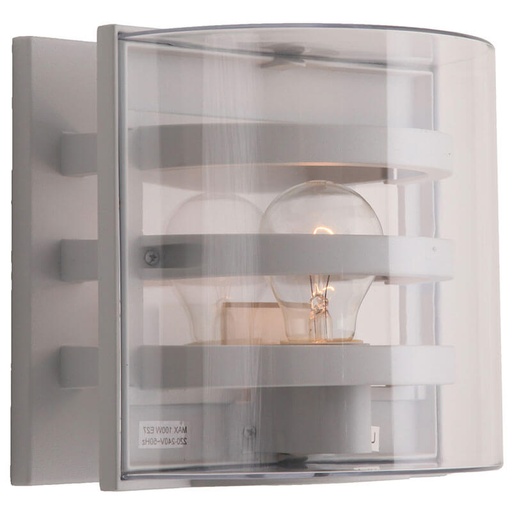 [873093] L & K Design Delta væg E27 Aluminium grå