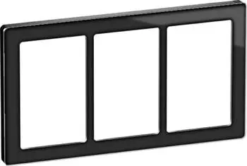 [1017057320] LK Fuga ramme PURE 66 glas 3x1½m - sort
