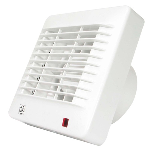 [9978864324] S&P ventilator EDM 100CHZM m. aut. lukke, kugleleje, hygrostat og snoretræk