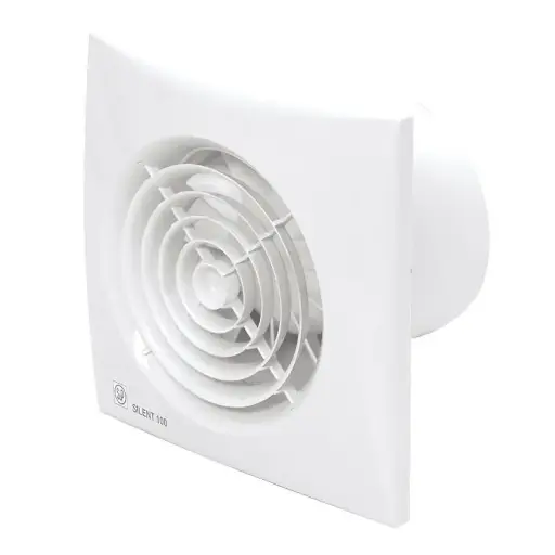 [9978866306] Ventilator Silent 100CZ m. kontraspjæld, aut. lukke og kugleleje