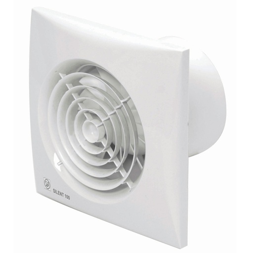 [9978866335] Ventilator Silent 100CRIZ m. kontraspjæld, timer og kugleleje