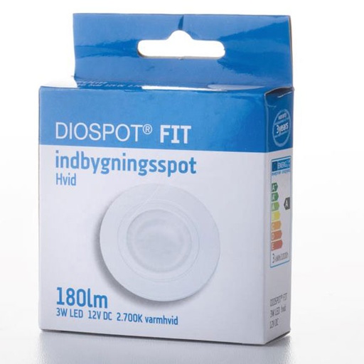 [451850] Diospot FIT 3W LED 927 180Lm - hvid