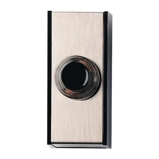 [9590061107] Dørtryk Gem - krom/sort