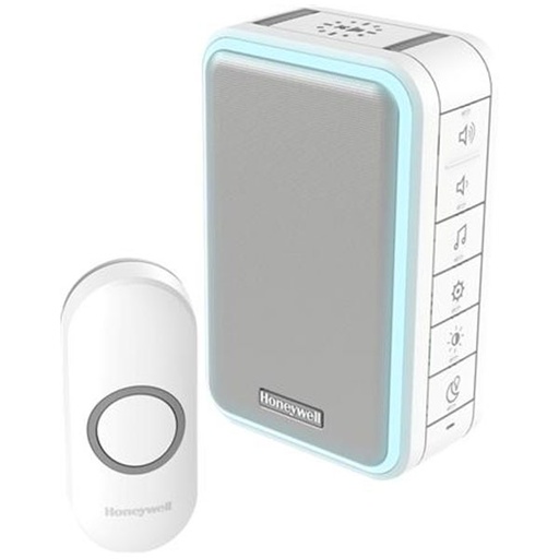 [9590800070] Trådløs ringeklokke m. halogenlys inkl. dørtryk - hvid