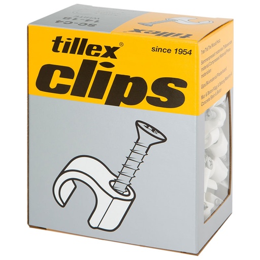 [8339343841] Skrue clips 8-12 33mm skruelængde grå - pr. stk.