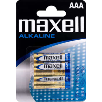 [881081430] Maxell alkaline AAA/LR03 batteri, 4 stk.
