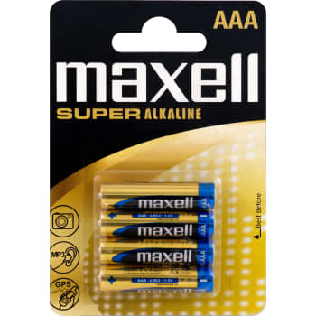 [881081435] Maxell alkaline AAA/LR03 Premium batteri, 4 stk.