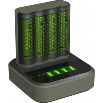 [881081685] GP ReCyko lynoplader inkl. 4 stk. AA-batterier