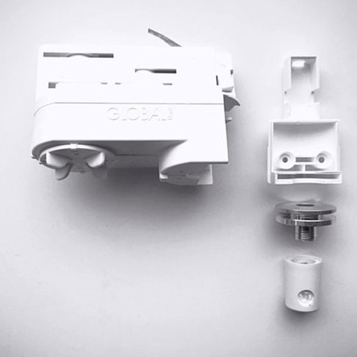 [7845202927] Global 3F pendeladapter m. aflastning - hvid