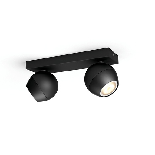 [915005516201] Philips Hue Buckram spot - Sort