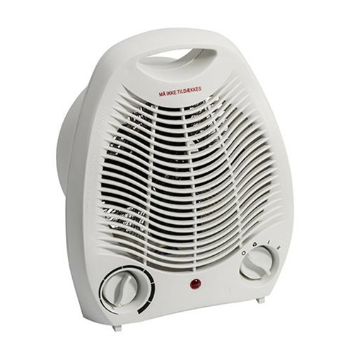 [456010] Varmeblæser hvid 2000W m/væltesikring