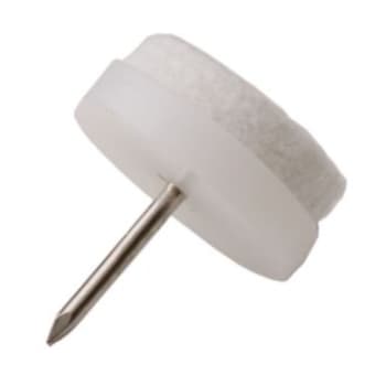 [894068189] Glidesøm hvid plast filt ø30mm