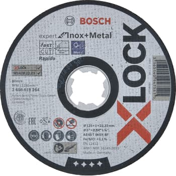[881350801] Bosch X-LOCK skæreskive EFMI, 125 x 1,0 mm, inox og stål