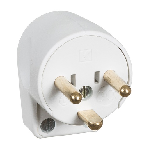 [1028007398] Stikprop type 90 vinkel rund med jord 16A 250V hvi