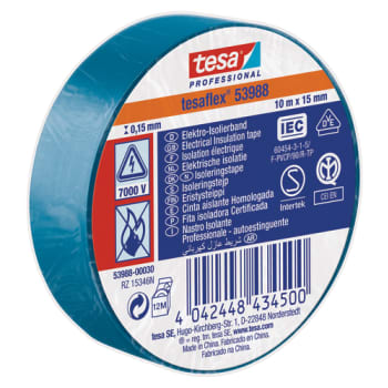 [881520152] ISOLERINGSTAPE VDE/IEC PVC 10MX15MM BLÅ