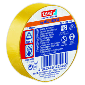 [881520157] ISOLERINGSTAPE VDE/IEC PVC 10MX15MM GUL