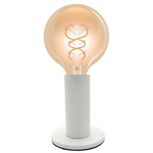 [173547216] Elegance Deco bordlampe m. 5W globepære - hvid