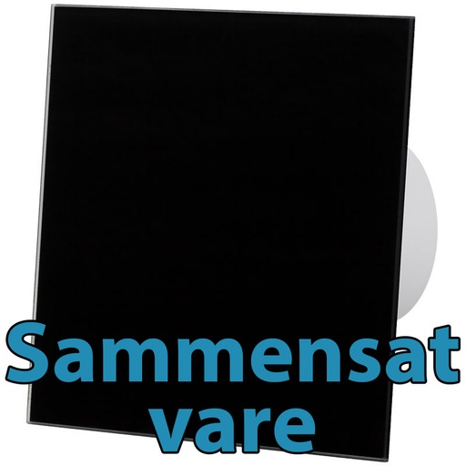 [0106401172] dRim ventilator m. kugleleje og hygrostat sort front