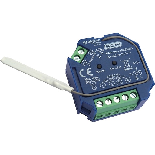 [98425031] Zigbee 3,0 med push dæmper 400W 230V